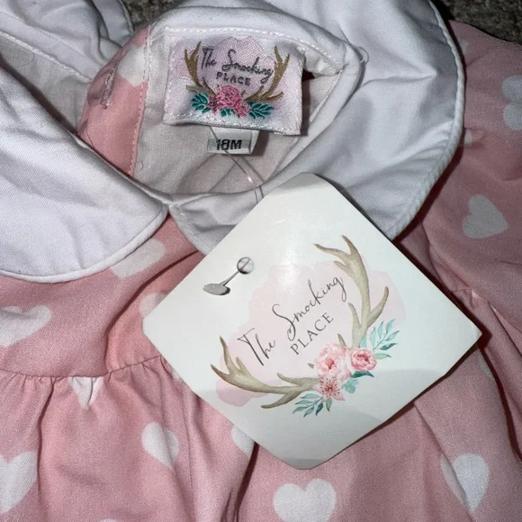 Smocking Place smocked heart nwt size 18 months - Picture 2 of 2